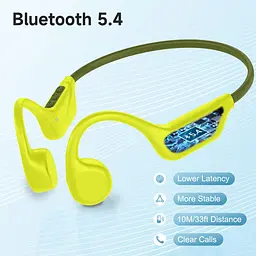 Спортивні кісткові бездротові навушники LOBKIN K21 з Bluetooth 5.4, Open Ear, мікрофоном, IPX5 жовто-коричневі - мініатюра 3