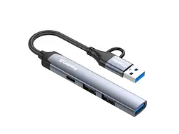 Мультипортовий адаптер ColorWay USB-A/USB-C 4-in-1 USB2.0х2/USB3.0/USB-C2.0 (CW-HUB06) - мініатюра 4