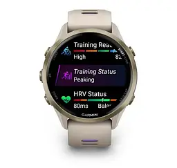 Смарт-годинник Garmin Forerunner 970 French Gray Soft Gold Titanium with French Gray/Translucent Indigo Silicone with Soft Gold Buckle (010-02969-62) - мініатюра 6