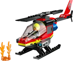Конструктор LEGO City Пожежний рятувальний гелікоптер 85 деталей (60411) - мініатюра 2