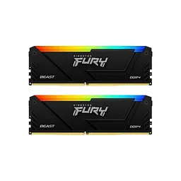 Модуль пам'яті для комп'ютера DDR4 32GB (2x16GB) 3200 MHz Beast RGB Kingston Fury (ex.HyperX) (KF432C16BB12AK2/32) - мініатюра 1