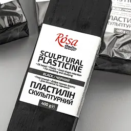Пластилін скульптурний чорний 400 г ROSA Studio (4823098547624) - мініатюра 2
