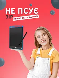 Дитячий графічний LCD планшет дошка для малювання та записів 10" + стилус чорний (50300102236) - мініатюра 9