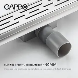 Душовий канал Gappo G810007-1, 70х1000 мм нержавіюча сталь - мініатюра 4