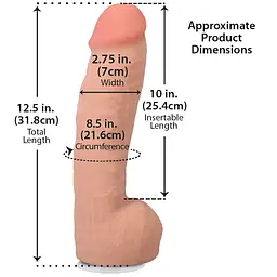 Фалоімітатор Doc Johnson The Realistic Cock ULTRASKYN 12 Inch Hung with Balls Vanilla - мініатюра 5