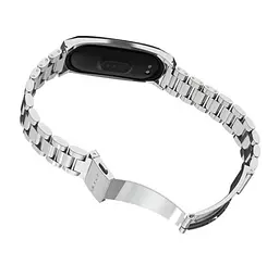 Металевий ремінець Primo Mijobs для фітнес-браслета Xiaomi Mi Smart Band 6 Silver - мініатюра 3