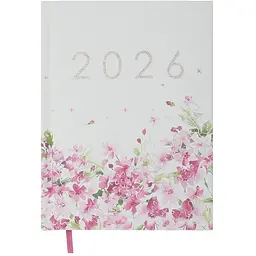 Щоденник датований Buromax Melody 2026 поліграфічний A5 білий (BM.21163-12)