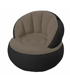 Надувне садове крісло Sofa AND LY-10 для відпочинку  85 х 85 х 74 см  високоякісний хлопок + міцний ПВХ з вологостійким покриттям Бежеивий
