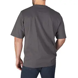 Футболка MILWAUKEE WTSSGR-XXL, з кишенею та коротким рукавом, сіра, (розмір XXL) - мініатюра 3