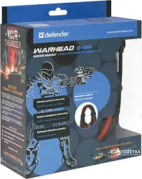 Ігрові навушники Defender Warhead G-185 2m (Чорно-червоні) - мініатюра 2