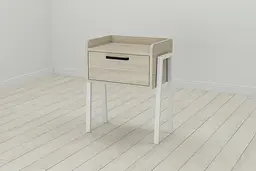 Модульна тумба Ferrum-decor Бетті 540x450x320 метал Білий ДСП Сонома 16 мм (FRD-102993)