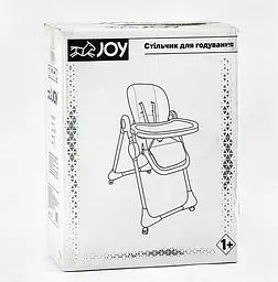 Стільчик для годування K-60290 Joy м'який чохол ПВХ, 4 колеса, знімний столик, кошик, в коробці (6989203550090) - мініатюра 8