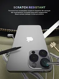 Захисне скло для камери Apple iPhone 14 Pro Max/14 Pro, Supreme BI, фіолетовий колір, з рамкою, глянцеве скло для захисту лінз, протиударне, прозоре, з клейовим шаром по контуру, не впливає на якість фото, ArmorStandart (ARM76596) - мініатюра 5