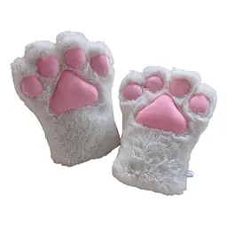 Косплей Рукавички Лапи Кішки Білі Cosplay Cat Paws Gloves White P CCPGW