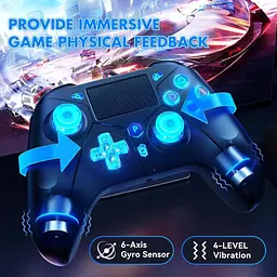 Джойстик PS5 для Playstation 5/PS4/PC з подвійною вібрацією 6-осьовою - мініатюра 5