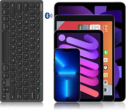 Ультратонка клавіатура Arteck, сумісна з 10,2-дюймовим iPad, iPad Air/9,7-дюймовим iPad, iPad Pro/iPad Mini, iPhone - мініатюра 4