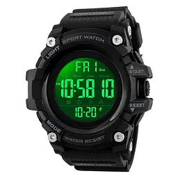Наручний годинник чоловічий Skmei 1384 Black (12356) - мініатюра 2
