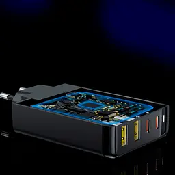 Мережевий зарядний пристрій Choetech PD140W GaN 4-Port Wall Charger Black (PD6005-EU-BK) [100839] - мініатюра 4