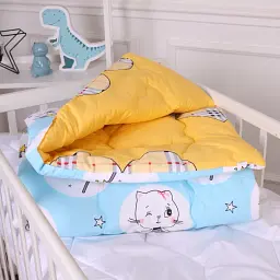 Ковдра MirSon антиалергенна зима Kids Time 20-0044 Cats and bunnies 140x205 см бавовна (2200009666438) - мініатюра 3