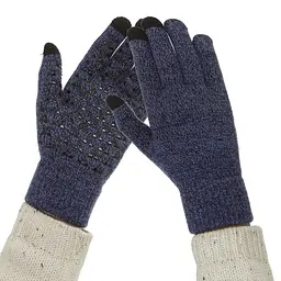 Рукавички для сенсорних екранів ArmorStandart Melange Blue/Black size L (ARM59869) - мініатюра 4