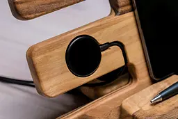Настільний дерев'яний органайзер для гаджетів ecoWalnut 292x180x180 мм - мініатюра 7