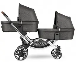 Універсальна коляска 2 в 1 для двійні ABC Design Zoom Asphalt, сірий (12002522003/K) - мініатюра 2