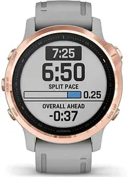 Смарт-годинник Garmin Fenix 6S Rose Gold-tone with Powder Grey Band (010-02159-21/20) - мініатюра 2