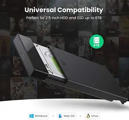 Зовнішня кишеня Ugreen US221 2.5 Inch Hard Drive Box (UGR-30848) - мініатюра 4