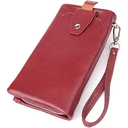 Шкіряний жіночий гаманець-клатч із відділенням під телефон ST Leather 23102 бордовий - мініатюра 2