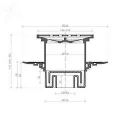 Трап для душу Pestan Confluo Vertical Tide 15x15 см 30412 - мініатюра 8