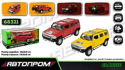 
Машинка металева Hummer H3 1:32 АВТОПРОМ світло звук двері 68321 - мініатюра 2
