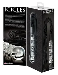 Флогер із фалоімітатором Icicles Model 38, 63 см (прозорий) - мініатюра 4
