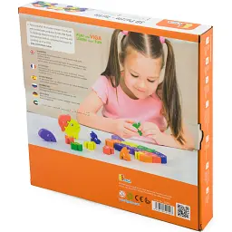 Дерев'яний пазл Viga Toys Черепаха по літерах і числах 26 елементів (55250) - мініатюра 5