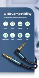 Кабель UGREEN 3.5 мм minijack стерео AUX TRS 3-піновий нейлонове обплетення 2 м Чорний (60181) - мініатюра 7