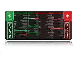 Великий килимок для мишки WorkPlaceShop Поєднання клавіш для Corel та PhotoPaint 1200 x 500 мм