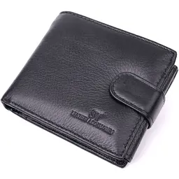 Якісний горизонтальний гаманець із натуральної шкіри ST Leather 22455 чорний - мініатюра 4
