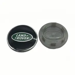 Ковпак колеса Land Rover чорний+хром+зелений 63мм пластик 1шт OEM BJ32-1130-AB (ковпачок)