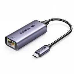 Дротовий Ethernet-адаптер UGREEN CM648 Вхідний штекер USB-C 3.1 Gen 1 та вихідний порт RJ45 Швидкість підключення до 2,5 Гбіт/с Для 2,5 Гбіт/с потрібні мережевий кабель Cat 6 або вище та підтримка 2.5G усіма пристроями тракту Для роботи потрібен USB-C-порт із передаванням даних Сумісний із Windows macOS Linux та iOS Підтримка Wake-on-LAN Алюмінієвий корпус для відведення тепла Чип RTL8156BG Вбудований кабель USB-C довжиною 15 см космічний сірий (25052)