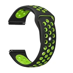 Ремінець BeCover Nike Style для Xiaomi Amazfit Bip/Bip Lite/Bip S Lite/GTR 42mm/GTS/TicWatch S2/TicWatch E Black-Green (705703) - мініатюра 2