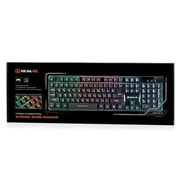 Клавіатура REAL-EL 8700 Gaming Backlit Black (EL123100015) - мініатюра 3