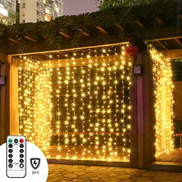 Гірлянда штора LED Star Led Lighting Limited крапля роси розмір 3х3 м 300 led з пультом - мініатюра 2