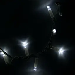 Світлодіодна новорічна гірлянда на вікно колір холодний білий гірлянда вулична 150LED Line Short curtain 10M - мініатюра 5