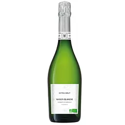 Ігристе вино Maison Bouey Cremant Maison Blanche Organic Extra Brut, біле, брют, 12%, 0,75 л