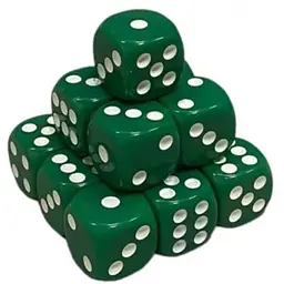 Настільна гра Games 7 Days Кубик D6 з точками (зелений) , 1 шт. (g7dd6dotsgreen)