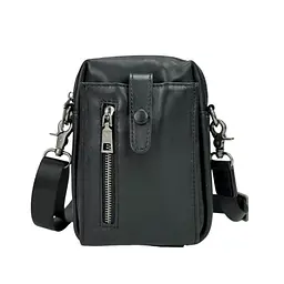 Чоловіча маленька шкіряна сумочка TIDING BAG 1633A чорна