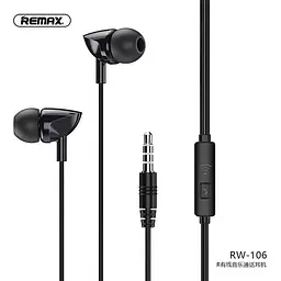 Навушники Remax with mic Wired Earphone RW-106 HD Mic - мініатюра 4