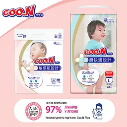 Підгузки Goo.N Plus XL (12-20 кг) 38 шт. на липучках для дітей унісекс - мініатюра 13