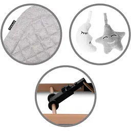 Крісло-гойдалка Kidwell Laro Grey/Wooden - мініатюра 4