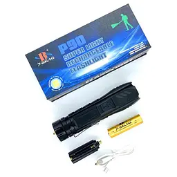 Ліхтар X-Balong BL-711-P90 zoom + Power bank + microUSB + 1х18650 + 5 режимів - мініатюра 2