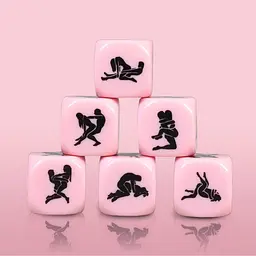 Ігровий кубик для сексу Secret Play Straight Kamasutra Die, 1 шт (рожевий) - мініатюра 4